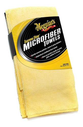 Toallas De Microfibra Brillo Supremo Meguiars, Pack 3und