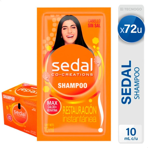 Shampoo Sedal Restauracion Instantanea Todo Cabello Caja X72