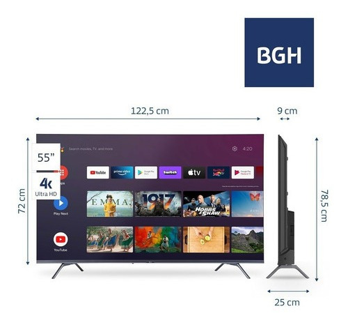 Smart TV LED 55" BGH B5522US6A Android