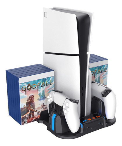 Estação Resfriamento Para Ps5 Slim Stand Carregamento Contro