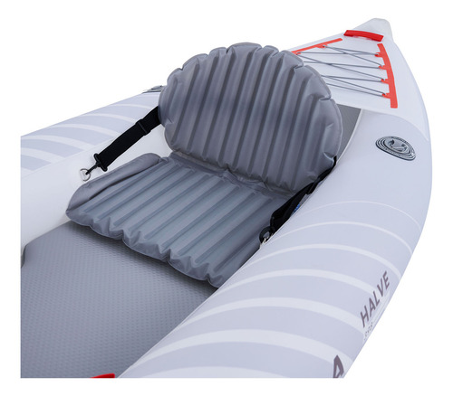 Kayak Inflable Ultraliviano Aqua Marina Halve Single/doble Color Gris