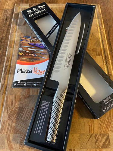 Imagen 2 de 2 de Cuchillo Medio Golpe Santoku 20cm Global G-77 Japones Vlc