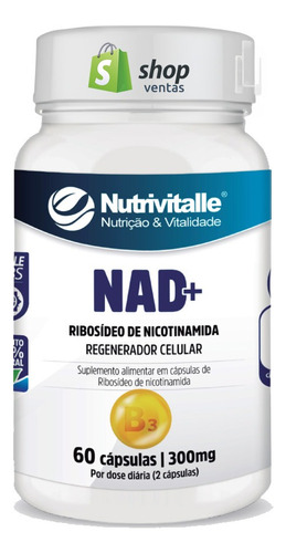 Nad+ 300mg - 60 Caps Nutrivitalla