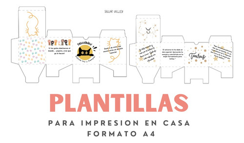 50 Plantilla Tematica Caja Regalo A4 Imprime En Casa Digital