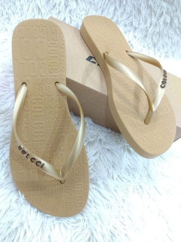 Chinelo Ouro Rio Letreiro Colcci