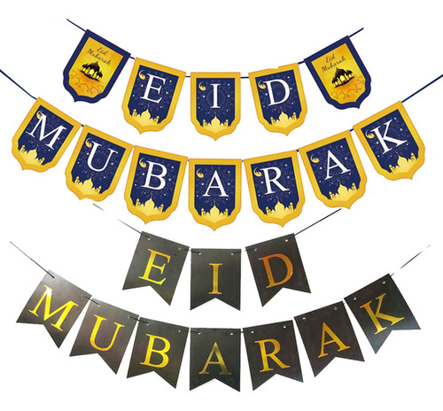 El Partido Eid Mubarak Suministra Un Juego De 2 Pancartas De