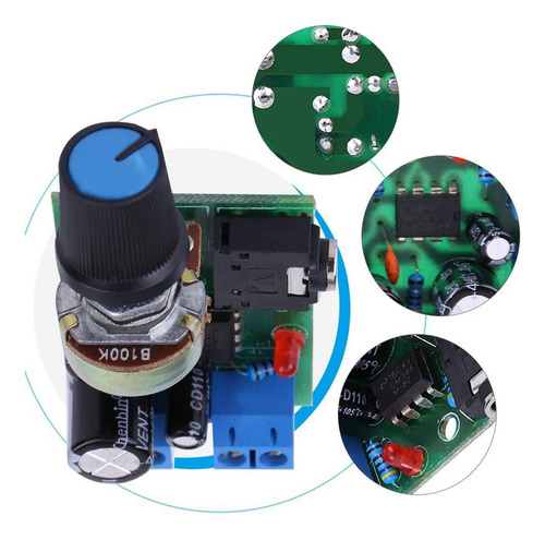Placa Superamplificadora Lm386, 3 V-12 V, 0,5 W-10 W, Altavo
