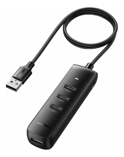 Adaptador Hub Usb Ugreen 4 Puertos Cm416 Black