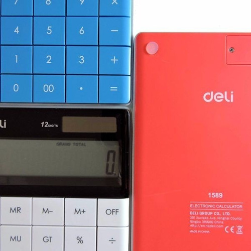 Imagen 3 de 4 de Calculadora De Escritorio | Deli Nº 1589 | Deli | Azul