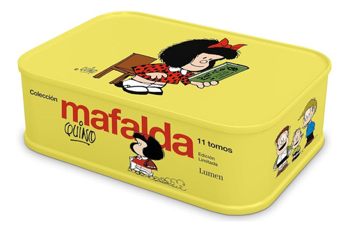 Libro Colección Mafalda [ 11 Tomos En Una Lata ] Original, De Quino. Editorial Lumen, Tapa Blanda En Español, 2023