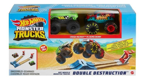 Hot Wheels Monster Trucks Doble Destruccion Mattel Gyc80