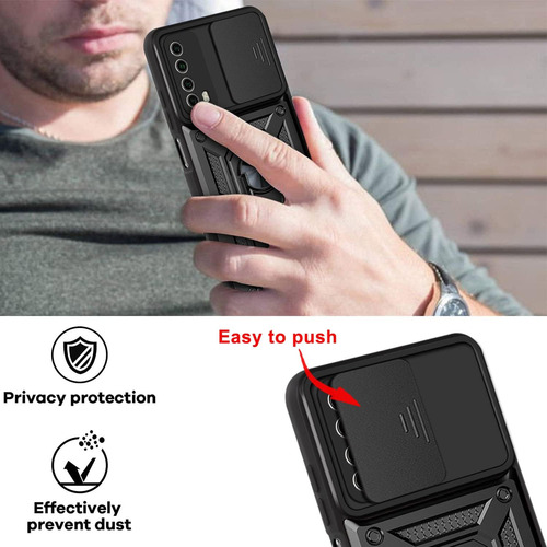 Funda Para P Smart 2021/y7a Uso Rudo Cámara Carcasa+mica Azul Huawei P Smart 2021/y7a