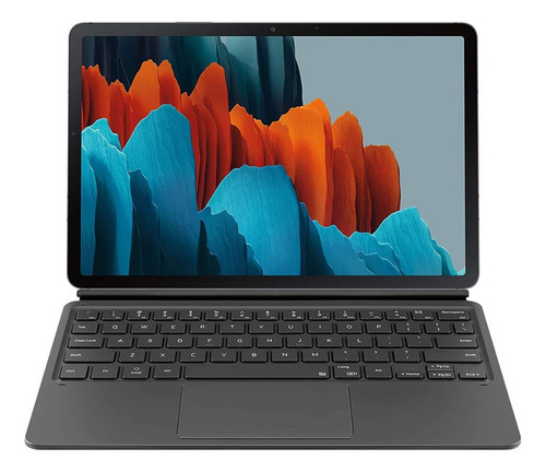 Funda Plegable Para Tablet Samsung Book Cover Keyboard Con Teclado Color Gris 2