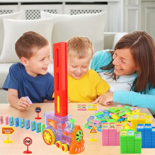 Tren Juguete Dominó Automático Juego Para Niños Y Niñas Personaje Tren  Domino Tren Domino | MercadoLibre