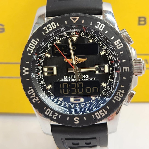 Breitling Airwolf Raven 43mm Quartz Completo Preto Preto Preto