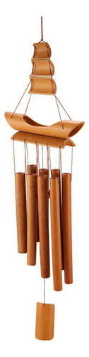 A 4 Campanillas De Viento De Bambú Hechas A Mano, Naturales,