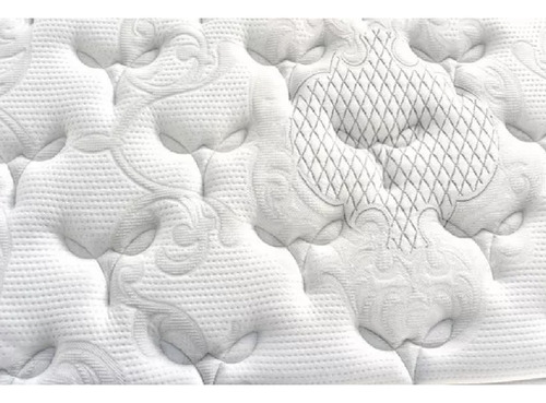 Colchón Matrimonial Resortes+gel- Dormimundo Medellín- 40cm Color Blanco/Beige