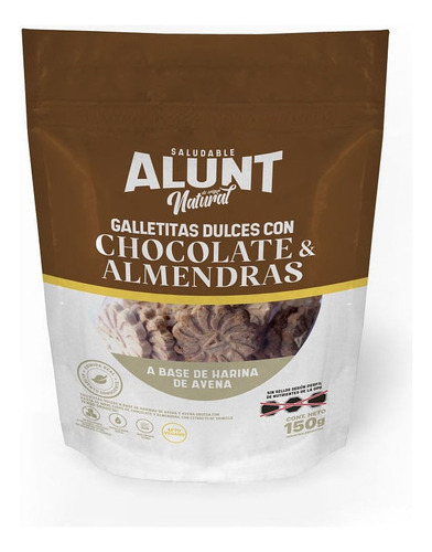 Galletitas Dulces Alunt Chocolate Y Almendras X 150 G