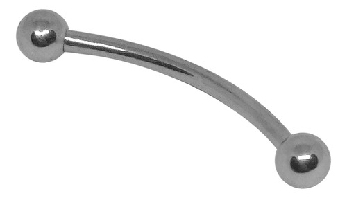 Piercing Aro Punta De La Lengua Snake Ayes Barbell Curvo Color Plateado