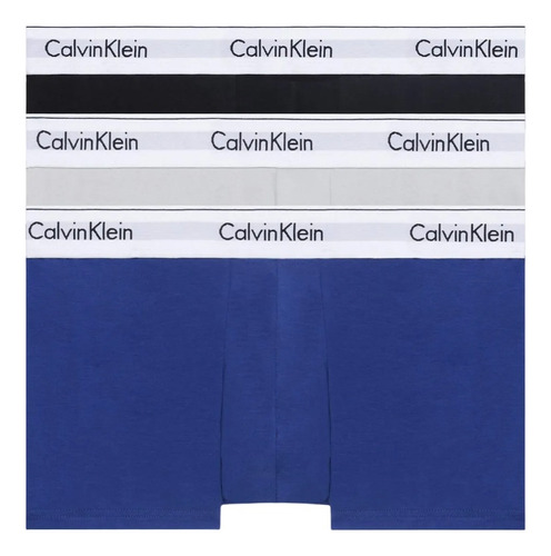 Boxer Trunks Calvin Klein De Algodon Paquete De 3 Multicolor