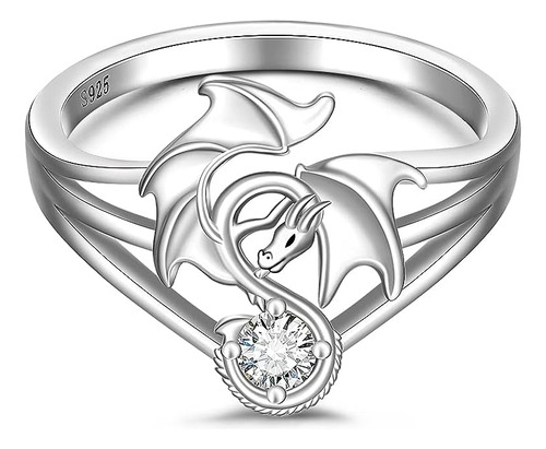 Anillo Dragon Para Mujer Plata Anillos Dragon Genial Amistad