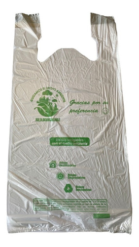 Bolsa Biodegradable Camiseta Mediana 25 Kilos