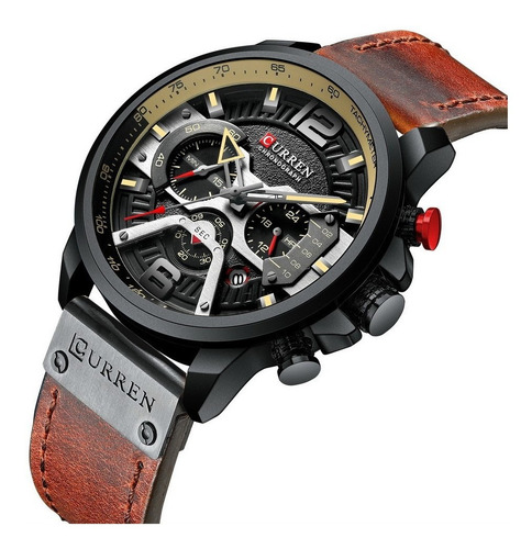 Curren Mens Watch Business Quartz Watch Couro De Luxo
