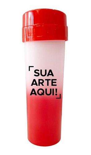 12 Garrafinhas De Água Personalizáveis 480ml Cor Vermelha