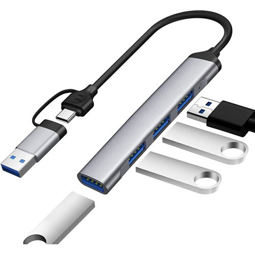 Adaptador Hub Usb-c 4 En 1 Usb 3.0 Macbook Pro Air Pc