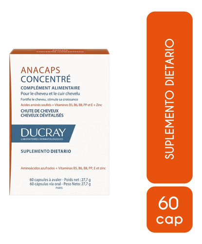 Tratamiento Capilar Ducray Anacaps Anticaida X 60 Capsulas