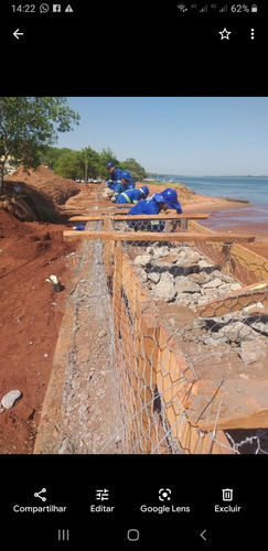 Imagem 3 de 5 de Gabião. Execução. Material E Mão De Obra