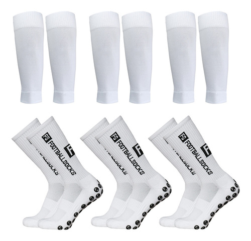 Set 3 Pares Calcetines Antideslizantes Y Mangas De Pantorril