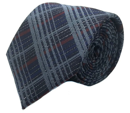 Corbata Seda Diseño Rayas Azul 8cm 981