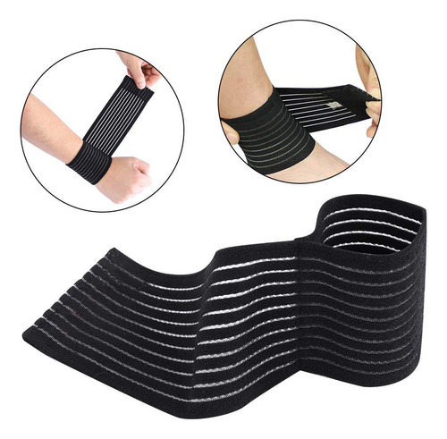 Dos Muñequeras/gimnasio/prevención De Lesiones/elástico