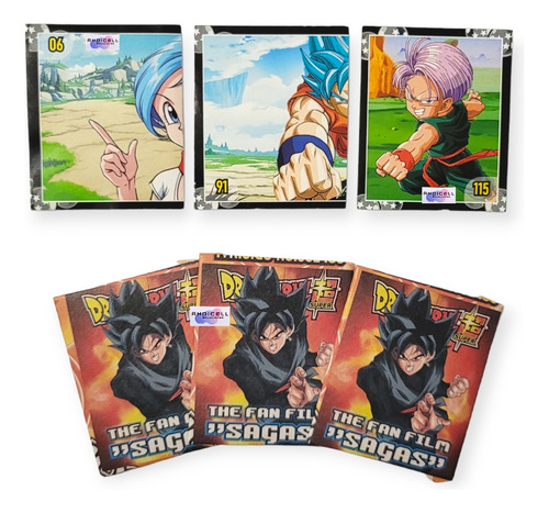 Pack 100 Láminas Dragon Ball Super Auto-adhesivas