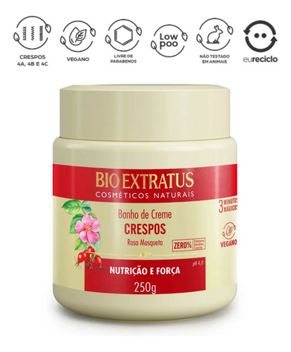 Kit Crespos Bio Extratus Rosa Mosqueta E Abacate 6 Itens