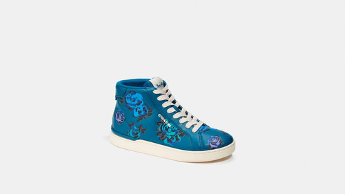 Tenis Coach Clip High Top Sneaker With Floral Print Modce582