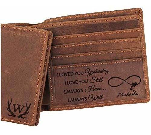 Awofer Personalized Wallet, 3th Anniversary Present 8wh6x