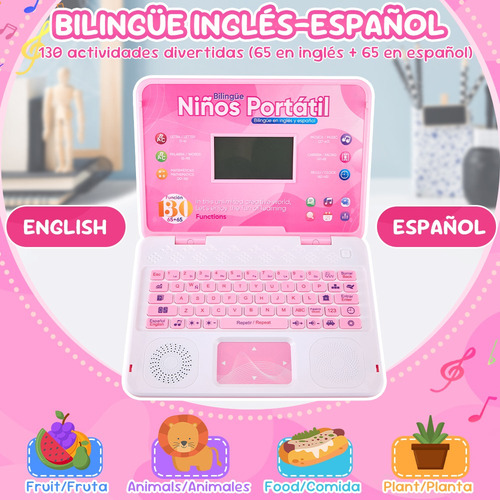 Computadora Didactica Infantil De Juguete Ingles Español 130