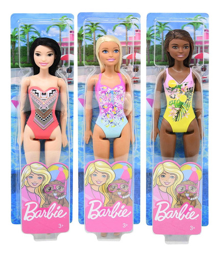 1 Pc Mattel Rd Barbie Beach Assrt. (envío 1 Pc Al Azar)