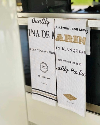 Imagen 2 de 2 de Repasador Paño De Cocina Harina Petite Affaire