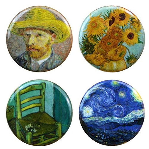 Buttonsmith Vincent Van Gogh Arte Del Impresionista De 1,25 