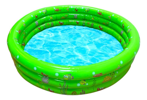 Piscina Inflable Plástico 3 Anillos Piscina Redonda 140x40cm