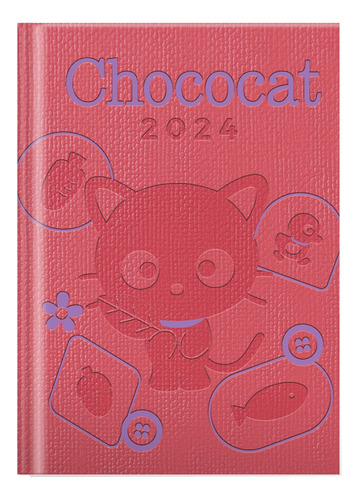 Agenda 2024 Diaria Chococat Con Hoja De Stickers Danpex Portada Rosa