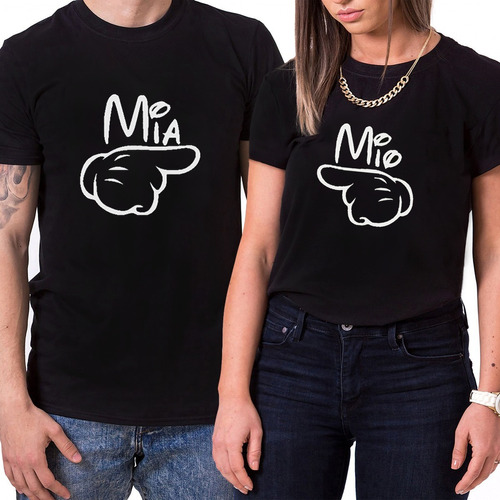 Camisetas Para Parejas Mio Y Mia Mickey Iconic Store
