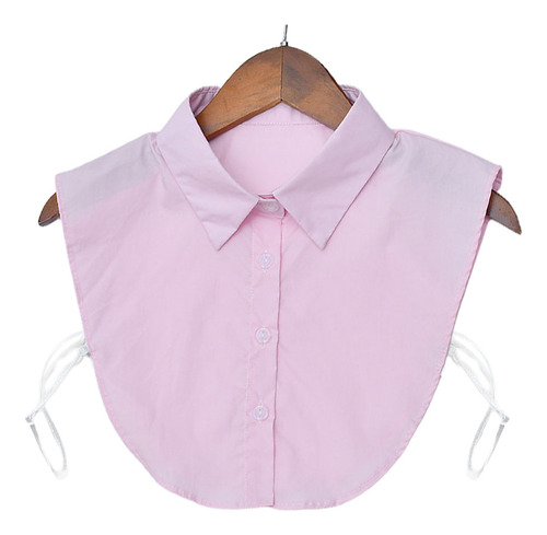 (pk) Medias Camisas De Algodón Suave Con Cuello Falso, Color