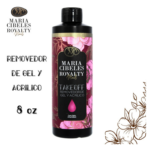 3 Pzas De Removedor De Gel Y Acrílico 8oz, Uñas. Mc Royalty