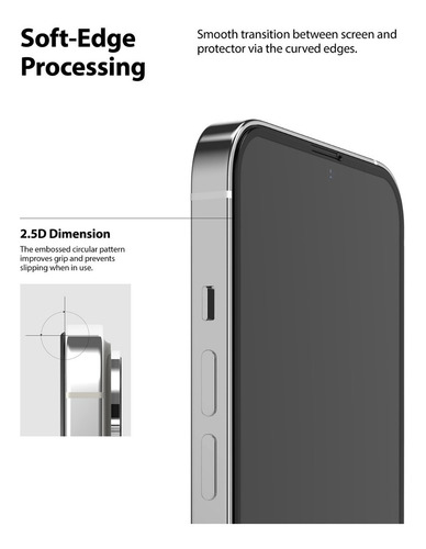 Imagen 6 de 10 de Vidrio Templado Para iPhone 13 Pro Max 6,7 Full Covr Ringke