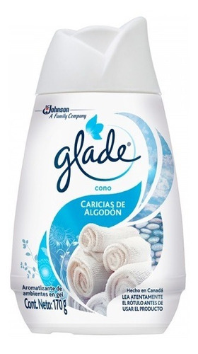 Perfumador Glade Cono Caricias De Algodón 170 Grs