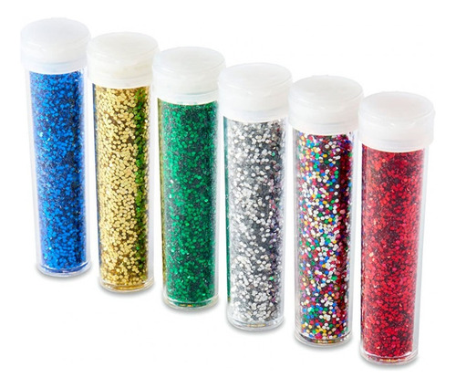 Pack X12 Tubitos De Glitter Colores Surtidos